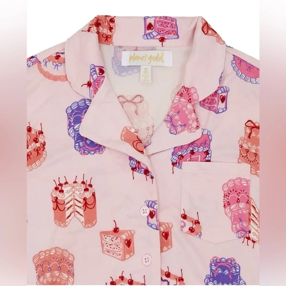 Planet Gold Kids Birthday Pink and Purple Pajama Set